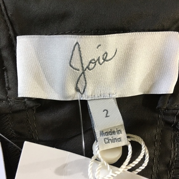 Joie Erlette Ankle Tie Cropped Cargo Pant in Deep Olive Green Size 2 NWT - Picture 7 of 9